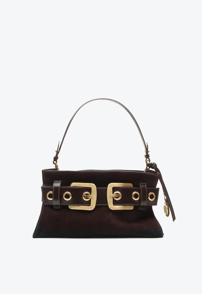 Bolsa Shoulder Lien Média Marrom