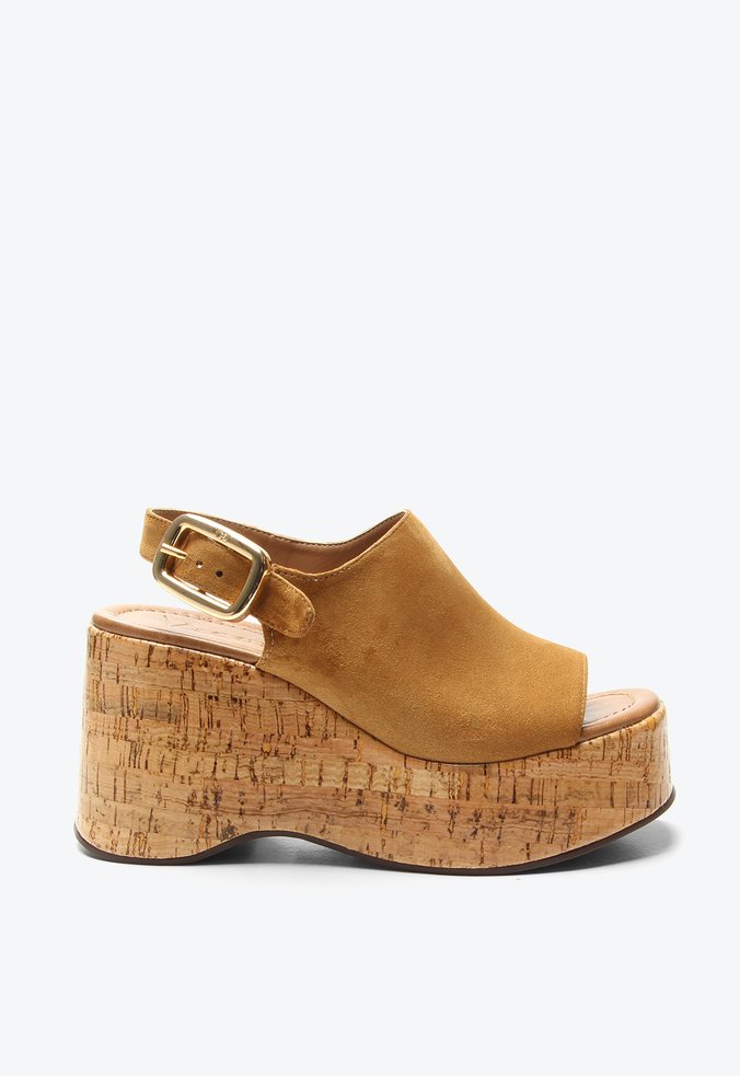 Tamanco Benim Caramelo Camurça