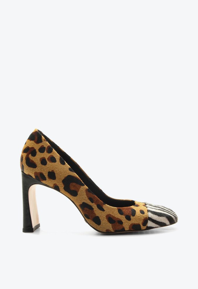 Scarpin Cap Toe Esther Animal Print 
