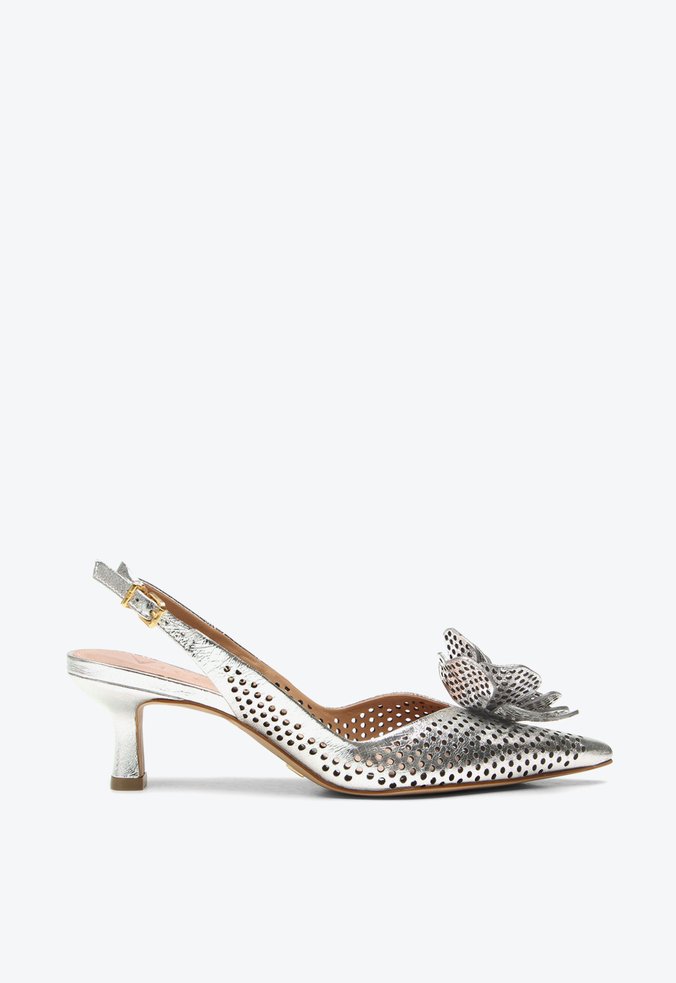 Slingback Bella Prata Flor
