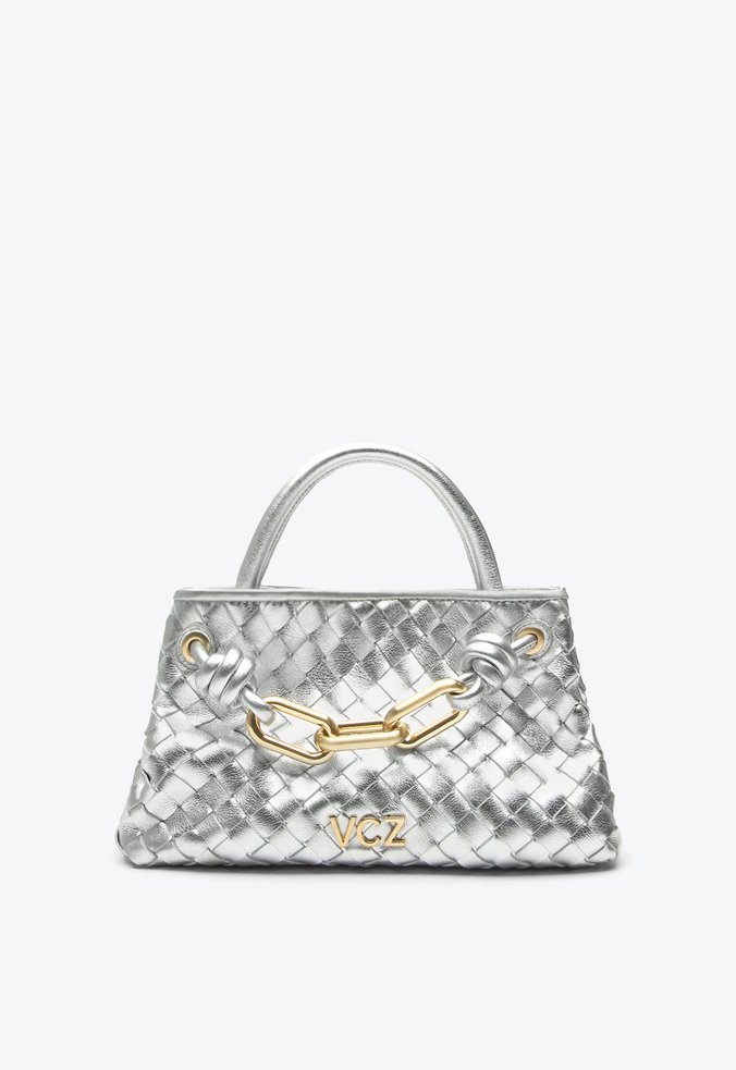 Bolsa Tote Mika Média Prata