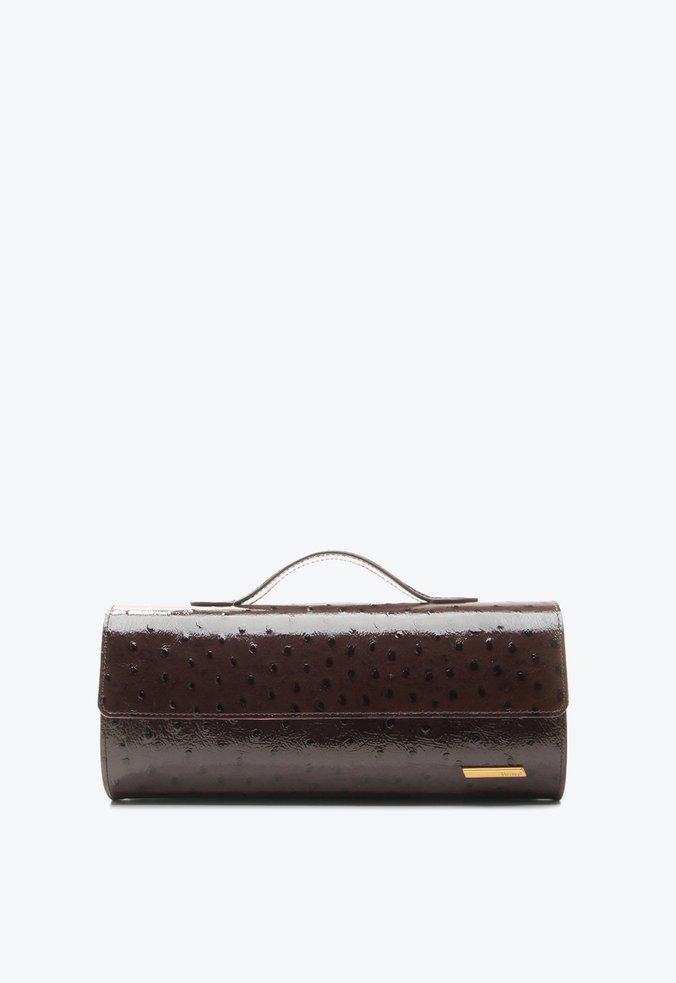 Bolsa Clutch Leona Média Marrom
