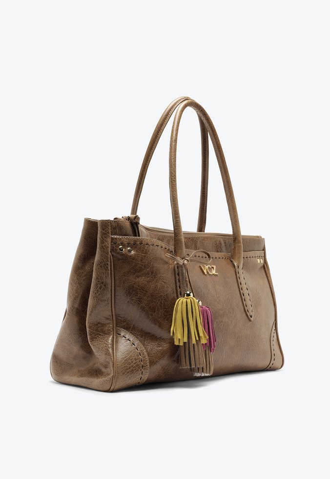 ややP Bolsa Tote Julie Grande Caramelo | Vicenza