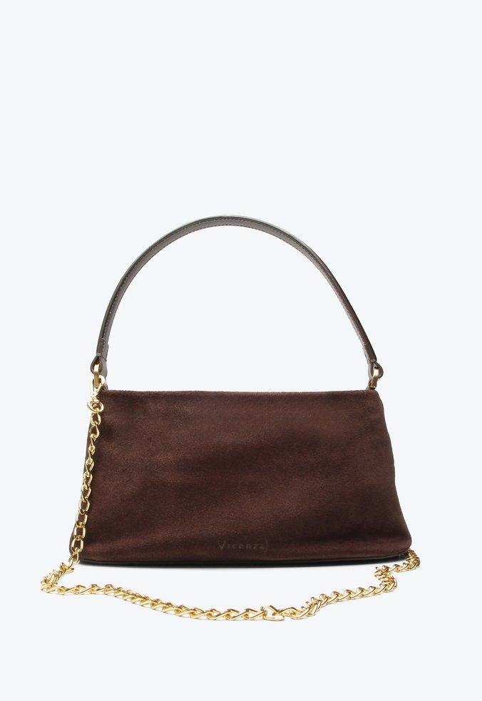 サイカスルンフィー 約150cm Bolsa Shoulder Thaila Média Marrom Camurça | Vicenza