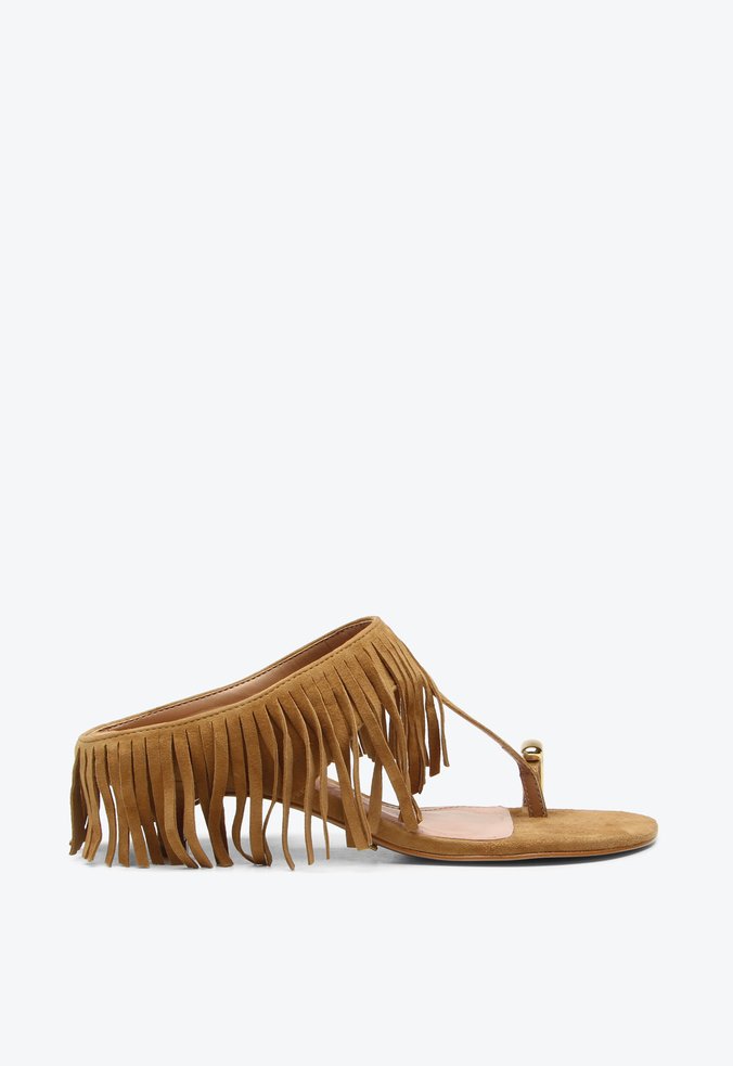 Tamanco Natasha Caramelo Franjas